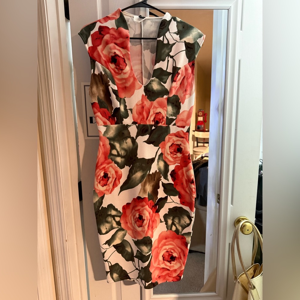 Windsor Rose Print Midi Dress
